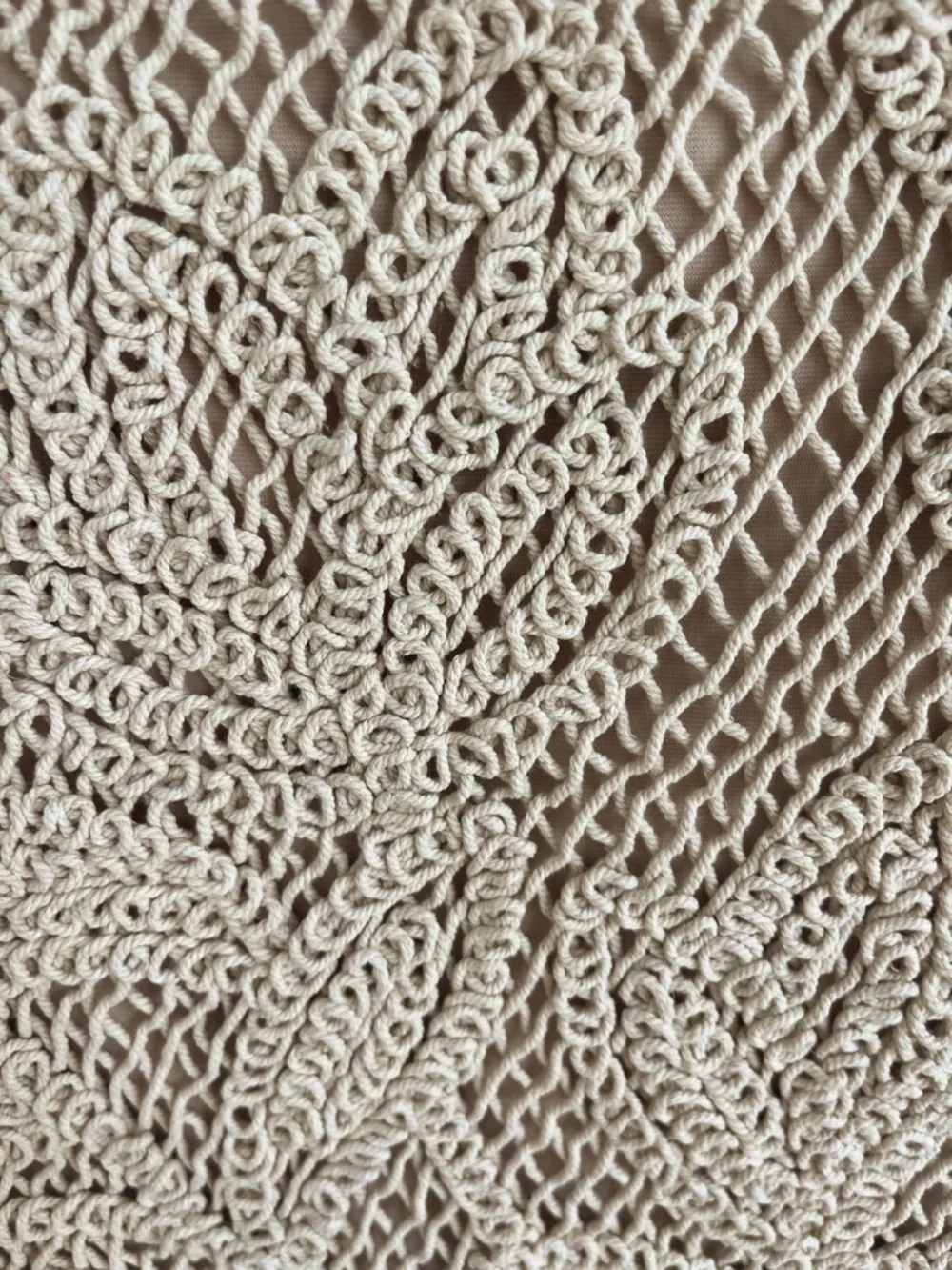 NWT Skies Are Blue Tan Cotton Blend Crochet Lace Mini Skirt Lined Size M